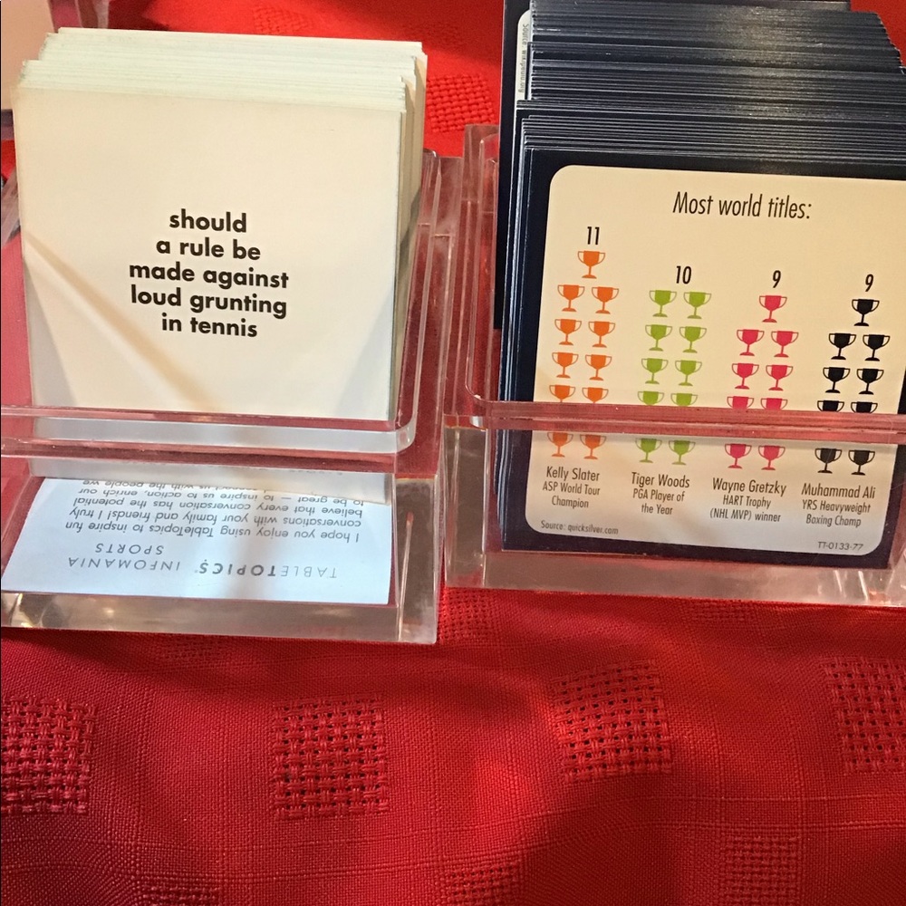 TableTopics Infomania Sports version, trivia game
